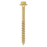 Pair of - TIMCO Solo Advanced Hex Head Gold Coach Woodscrews - 10.0 x 100