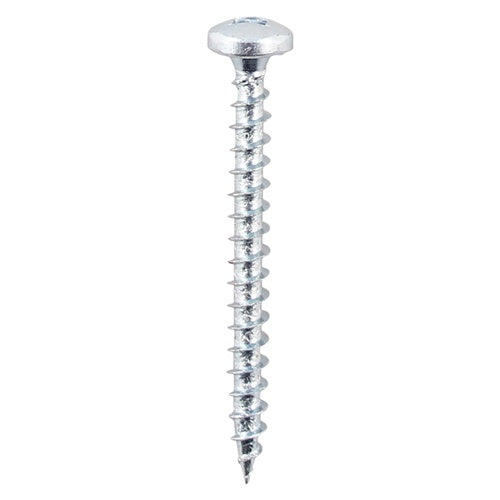 200 x TIMCO Solo Pan Head Silver Woodscrews - 4.0 x 20