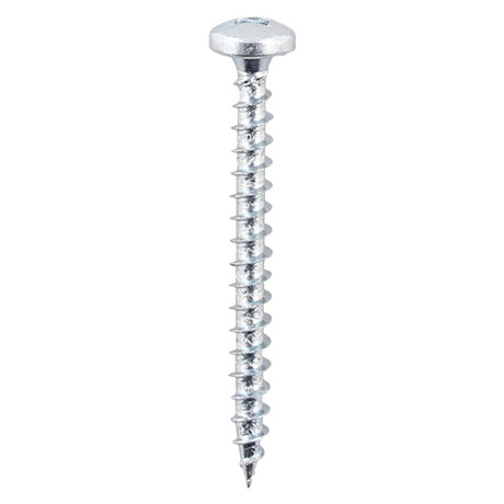 200 x TIMCO Solo Pan Head Silver Woodscrews - 5.0 x 40