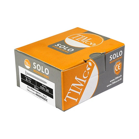 200 x TIMCO Solo Countersunk Silver Woodscrews - 5.0 x 80