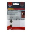 4 x TIMCO Threaded Screw Caps Solid Brass Polished Brass - 12mm