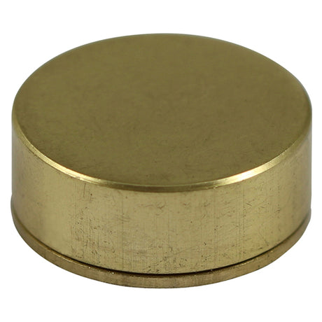 4 x TIMCO Threaded Screw Caps Solid Brass Satin Brass - 12mm