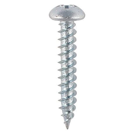 200 x TIMCO Twin-Threaded Round Head Silver Woodscrews - 8 x 5/8