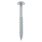 200 x TIMCO Twin-Threaded Round Head Silver Woodscrews - 10 x 21/2