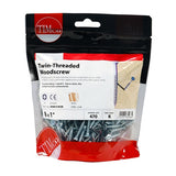 470 x TIMCO Twin-Threaded Countersunk Silver Woodscrews - 8 x 1