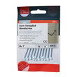 10 x TIMCO Twin-Threaded Countersunk Silver Woodscrews - 8 x 3