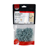 540 x TIMCO Twin-Threaded Countersunk Silver Woodscrews - 8 x 3/4