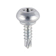 1000 x TIMCO Weather Bar Screws Nipple Head PH Self-Tapping Thread Self-Drilling Point Zinc - 4.0 x 13