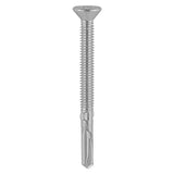 100 x TIMCO Self-Drilling Wing-Tip Steel to Timber Heavy Section A2 Stainless Steel Bi-Metal Screws  - 5.5 x 85