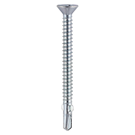 100 x TIMCO Self-Drilling Wing-Tip Steel to Timber Light Section Silver Screws  - 5.5 x 85