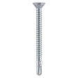 100 x TIMCO Self-Drilling Wing-Tip Steel to Timber Light Section Silver Screws  - 5.5 x 100
