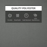 Outsunny Garden Sun Lounger Cushion Replacement Soft Sunbed Reclining Chair Relaxer Pad with Pillow, Cushion ONLY - Grey