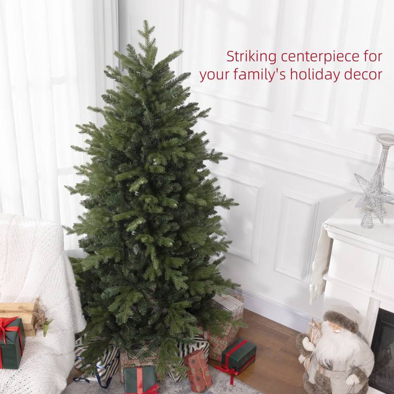 HOMCOM 6ft Bare Artificial Christmas Tree, with 1821 Tips - Green