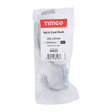 TIMCO Hat & Coat Hook Satin Chrome - 125 x 32mm