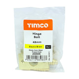 Pair of - TIMCO Hinge Bolt Electro Brass - 48mm