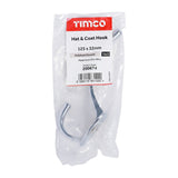 TIMCO Hat & Coat Hook Polished Chrome - 125 x 32mm