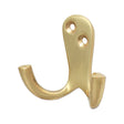 TIMCO Double Robe Hook Polished Brass - 47 x 24mm