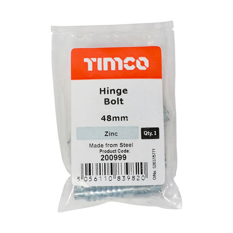 Pair of - TIMCO Hinge Bolt Zinc - 48mm