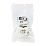 Pair of - TIMCO End Socket For Round Tube White - 25mm