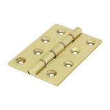 Pair of - TIMCO Double Phosphor Bronze Washered Brass Hinges Polished Brass - 102 x 67