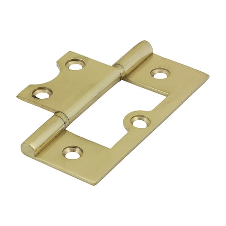 Pair of - TIMCO Plain Bearing Flush Brass Hinges Polished Brass - 75 x 50