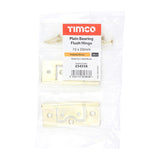 Pair of - TIMCO Plain Bearing Flush Brass Hinges Polished Brass - 75 x 50