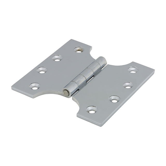 Pair of - TIMCO Parliament Brass Hinges Polished Chrome - 102 x 100