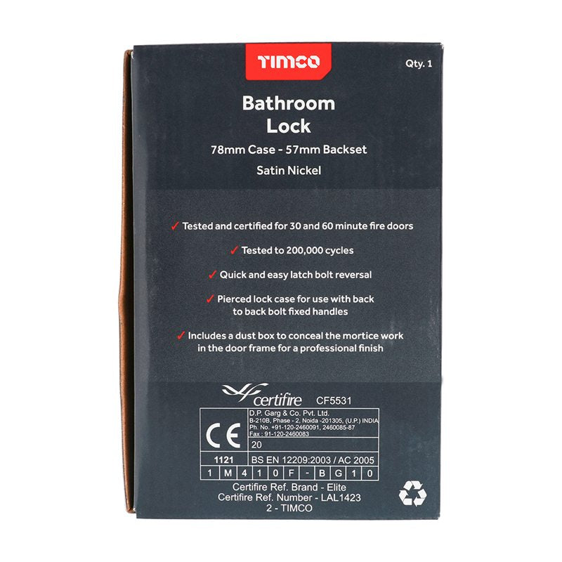 TIMCO Euro Sashlock Satin Nickel - 66mm