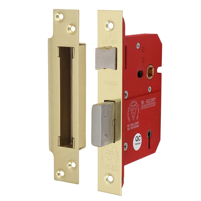 TIMCO 5 Lever British Standard Sashlock Electro Brass - 78mm