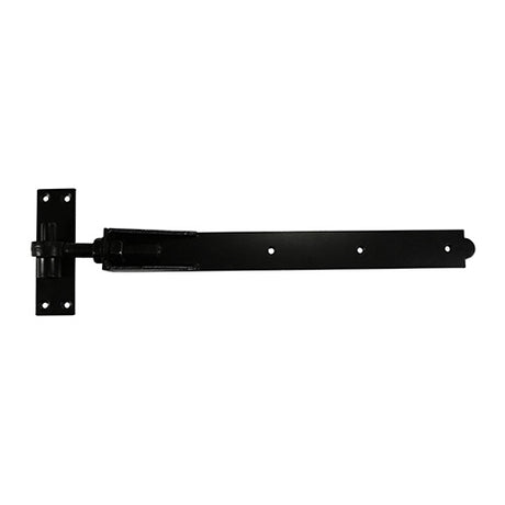 Pair of - TIMCO Adjustable Band & Hook on Plates Hinges Black - 450mm