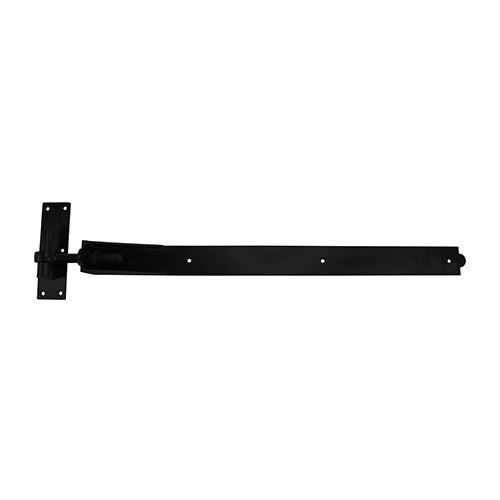 Pair of - TIMCO Adjustable Band & Hook on Plates Hinges Black - 1200mm