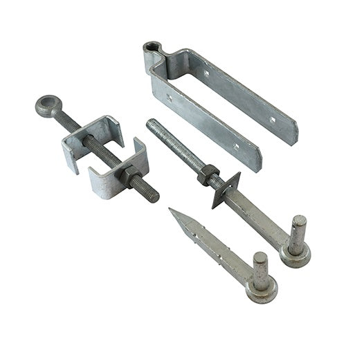 TIMCO Adjustable Gate Hinge Set Hot Dipped Galvanised - 450mm