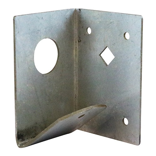 Pair of - TIMCO Arris Rail Support Brackets Galvanised - 90 x 60 x 60