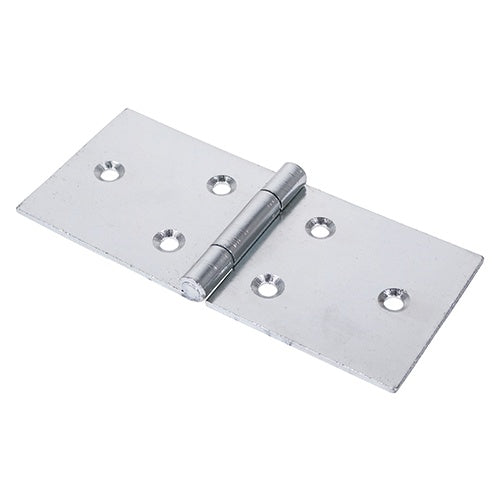 Pair of - TIMCO Backflap Hinges Uncranked Knuckle (404) Steel Silver - 65 x 147