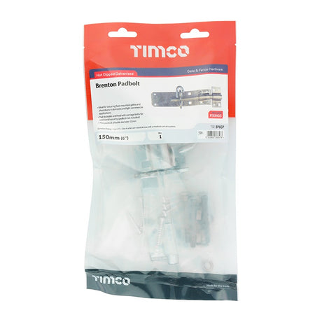 TIMCO Brenton Padbolt Hot Dipped Galvanised - 6"