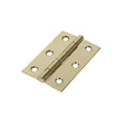 Pair of - TIMCO Butt Hinges Fixed Pin (1838) Steel Electro Brass - 75 x 50