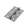 Pair of - TIMCO Butt Hinges Fixed Pin (1838) Steel Satin Chrome - 75 x 50