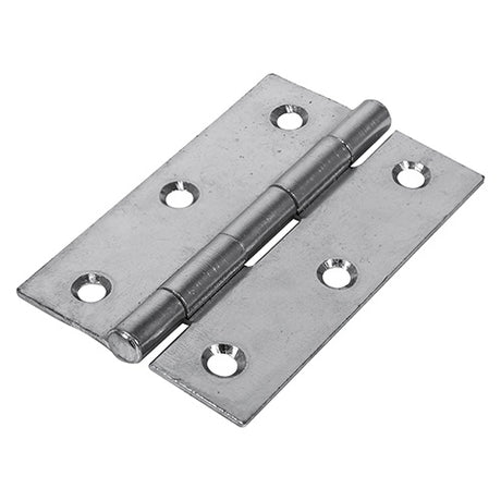 Pair of - TIMCO Butt Hinges Fixed Pin (1838) Steel Silver - 90 x 60