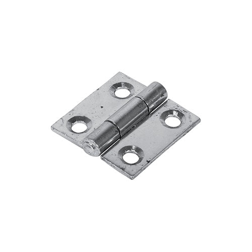 Pair of - TIMCO Butt Hinges Fixed Pin (1838) Steel Silver - 25 x 25