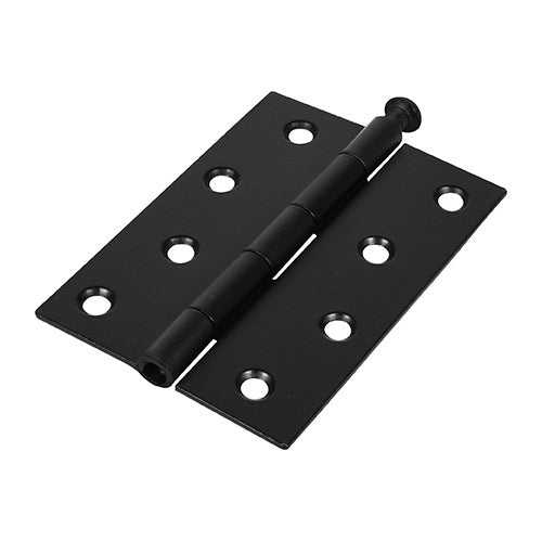 Pair of - TIMCO Butt Hinges Loose Pin (1840) Steel Black - 100 x 71