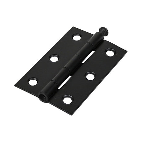 Pair of - TIMCO Butt Hinges Loose Pin (1840) Steel Black - 75 x 50