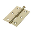 Pair of - TIMCO Butt Hinges Loose Pin (1840) Steel Electro Brass - 90 x 60