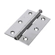 Pair of - TIMCO Butt Hinges Loose Pin (1840) Steel Polished Chrome - 90 x 60