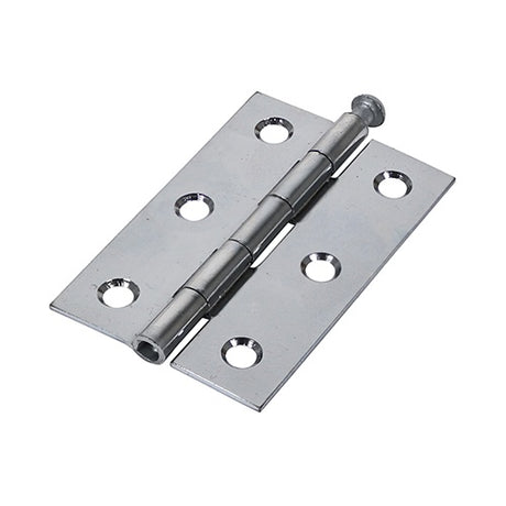 Pair of - TIMCO Butt Hinges Loose Pin (1840) Steel Polished Chrome - 75 x 50