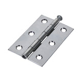 Pair of - TIMCO Butt Hinges Loose Pin (1840) Steel Polished Chrome - 75 x 50