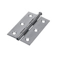 Pair of - TIMCO Butt Hinges Loose Pin (1840) Steel Satin Chrome - 75 x 50