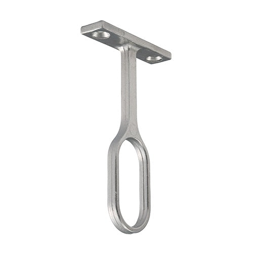 TIMCO Centre Bracket For Oval Tube Polished Chrome - 30 x 15