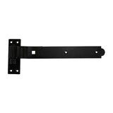 Pair of - TIMCO Cranked Band & Hook On Plates Hinges Black - 250mm