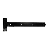 Pair of - TIMCO Cranked Band & Hook On Plates Hinges Black - 450mm