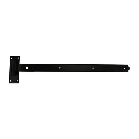 Pair of - TIMCO Cranked Band & Hook On Plates Hinges Black - 750mm